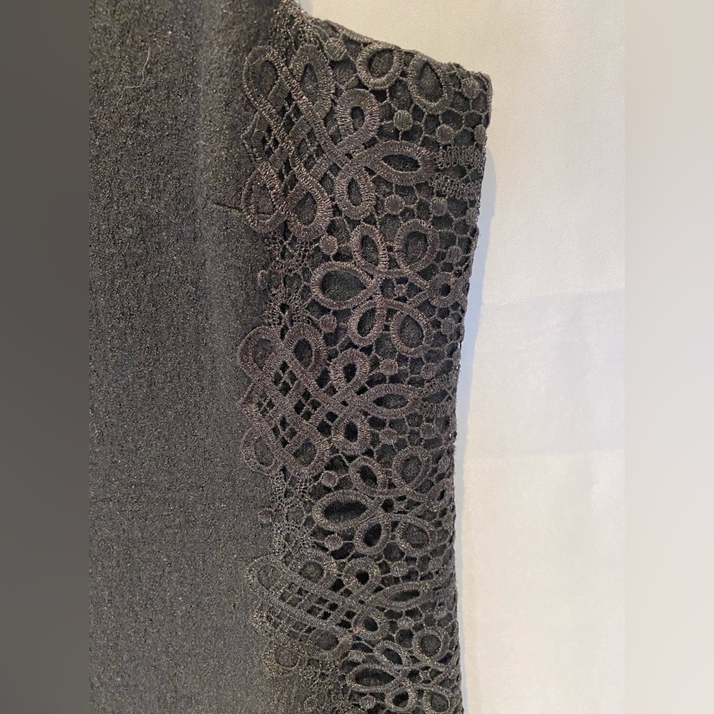 Banana Republic Lace-Trim Wool Sleeveless Shift, size 10 - Picture 2 of 8